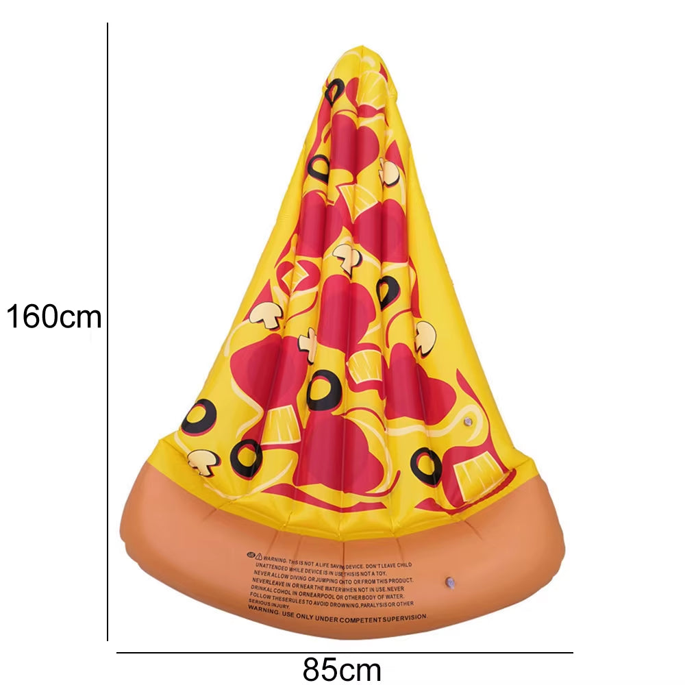 Inflatable Giant Pool Float Air Mattress Floating Row Water Toys Watermelon Pizza Beach Swimming Ring Floatie Mat for Kids Adult