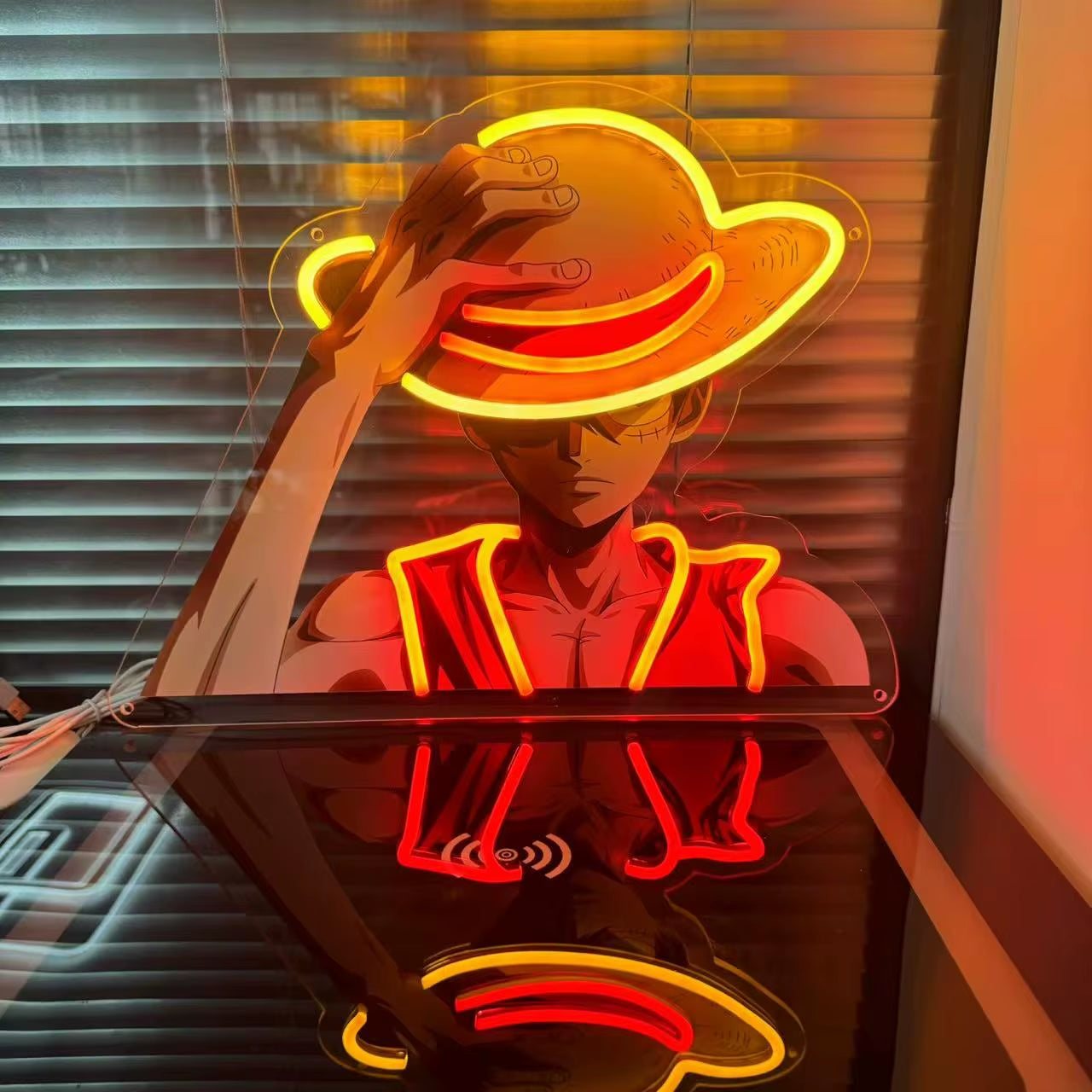Anime ONE PIECE Luffy Switch USB Power Neon Sign Wall Decoration Game Room Party Man Cave Decor Kids Children Birthday Gift
