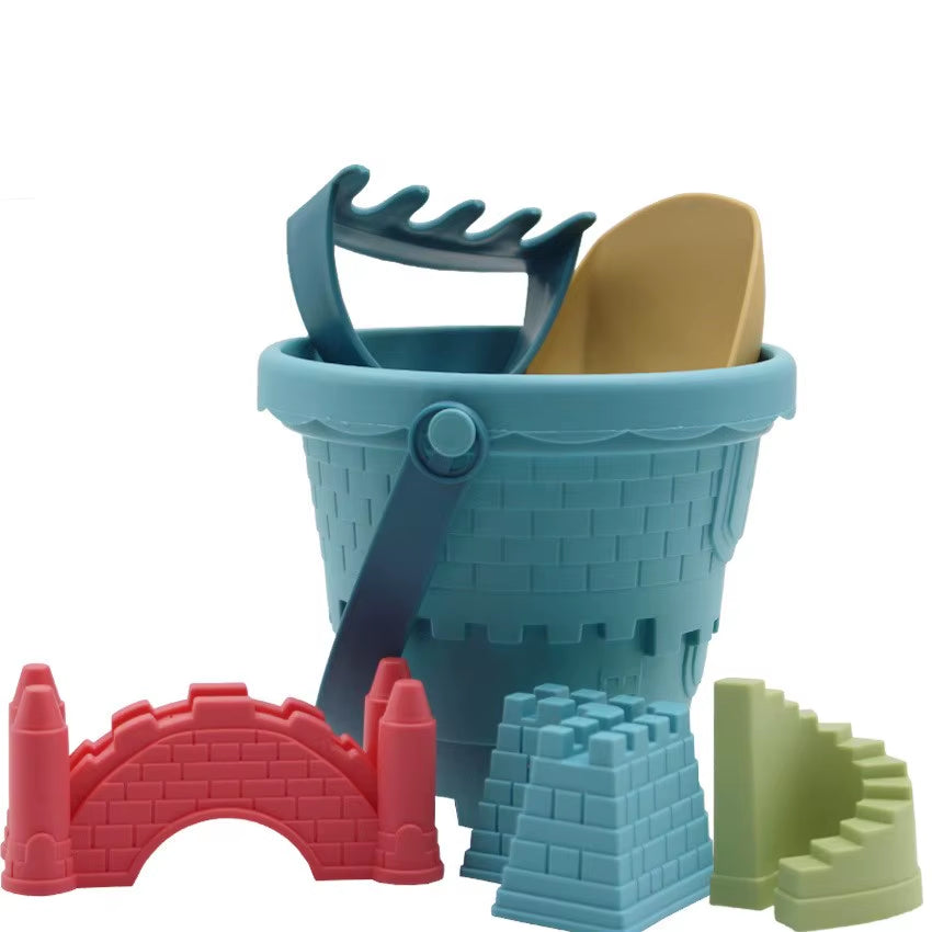 Summer Beach Toy for Kids Soft Silicone Sandbox Set Beach Game Toy for Send Children Beach Play Sand Water Play Tools Beach Cart