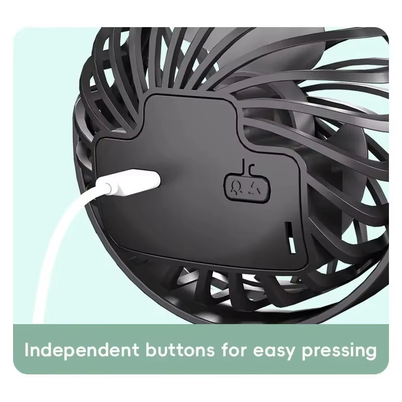 2024 Hot Stroller Octopus Fan Desktop Camping Fan USB Charging Tripod Fan with Light Fan