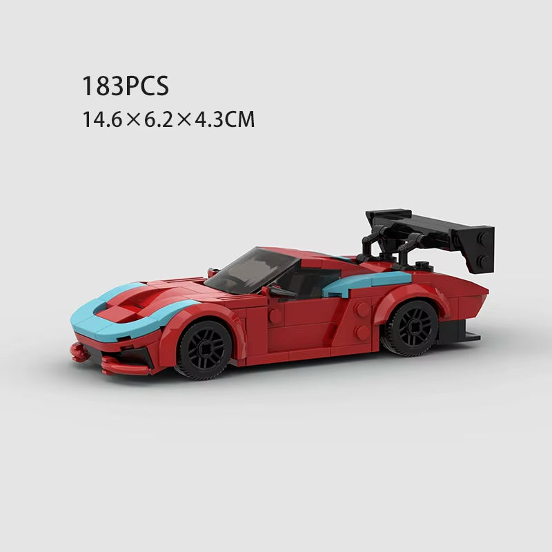MOC Model City Racing Car Speed Champions Sports Building Blocks Bricks Sets Technique Supercar Racers Vehicles Kits Toys Gift