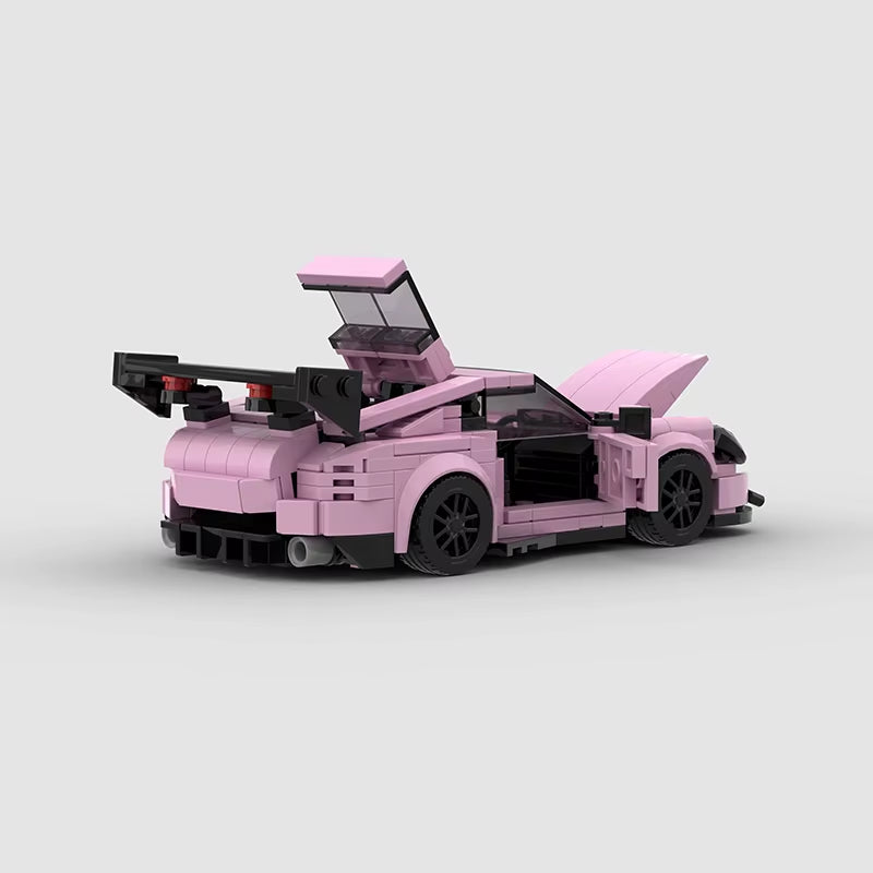 NEW MOC RWB Wide Speed Champions Racer Cars City Sports Vehicle Model Building Blocks Supercar Creative Children Toys Gift Boys