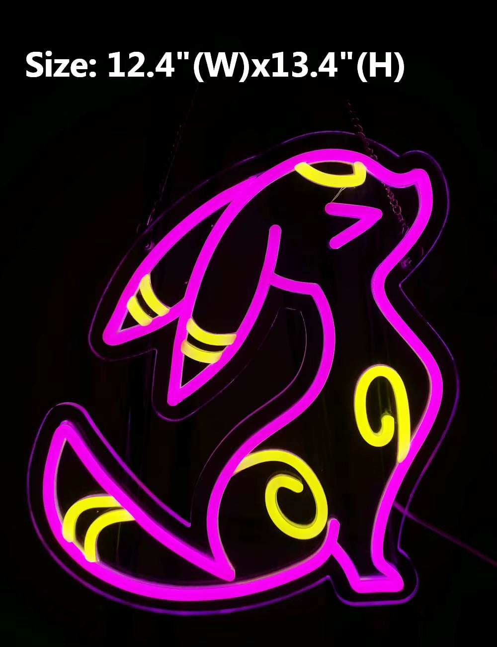 Led Aesthetic Cute Umbreon Japanese Anime Room Neon Flex Light Sign Home Room Wall Decor Kawaii Anime Bedroom Decoration Mural