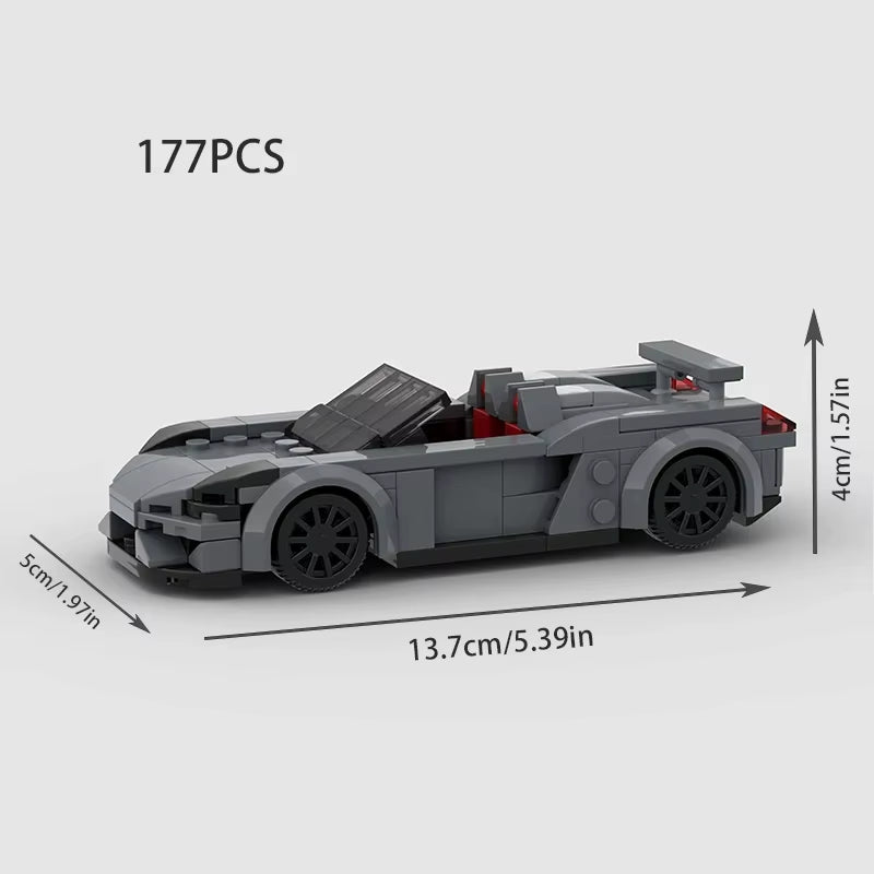MOC Model City Racing Car Speed Champions Sports Building Blocks Bricks Sets Technique Supercar Racers Vehicles Kits Toys Gift