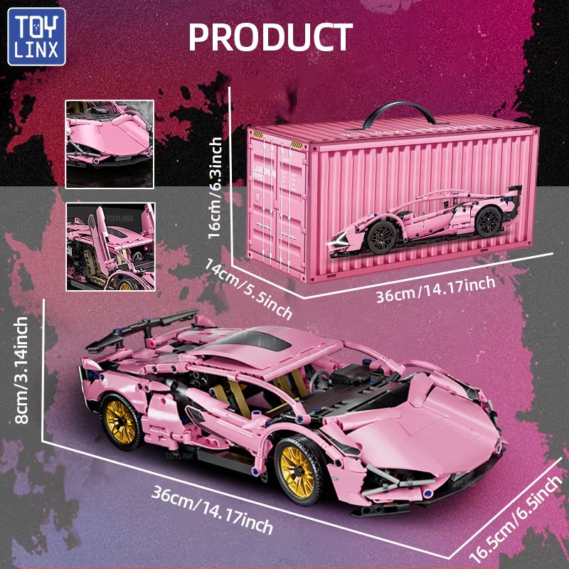 Toylinx Technolog or Speeding Vehicle Building Blocks Car Racing Bricks Toys for Children Gift for Boys and Girls