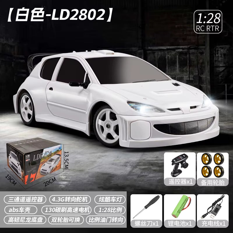 2025 NEW LD2802 LD2803 LD2804 LD2801 1/28 4WD RC Drift Car Proportional Steering LED Headlights 2.4G Toys for Kids