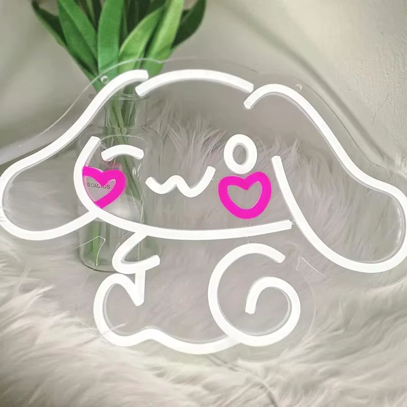 Hello Kiity Anime Led Night Lights Neon Light Holiday Lighting Ambience Room Decoration Gift for Girl Kid Wall Decor Accessories
