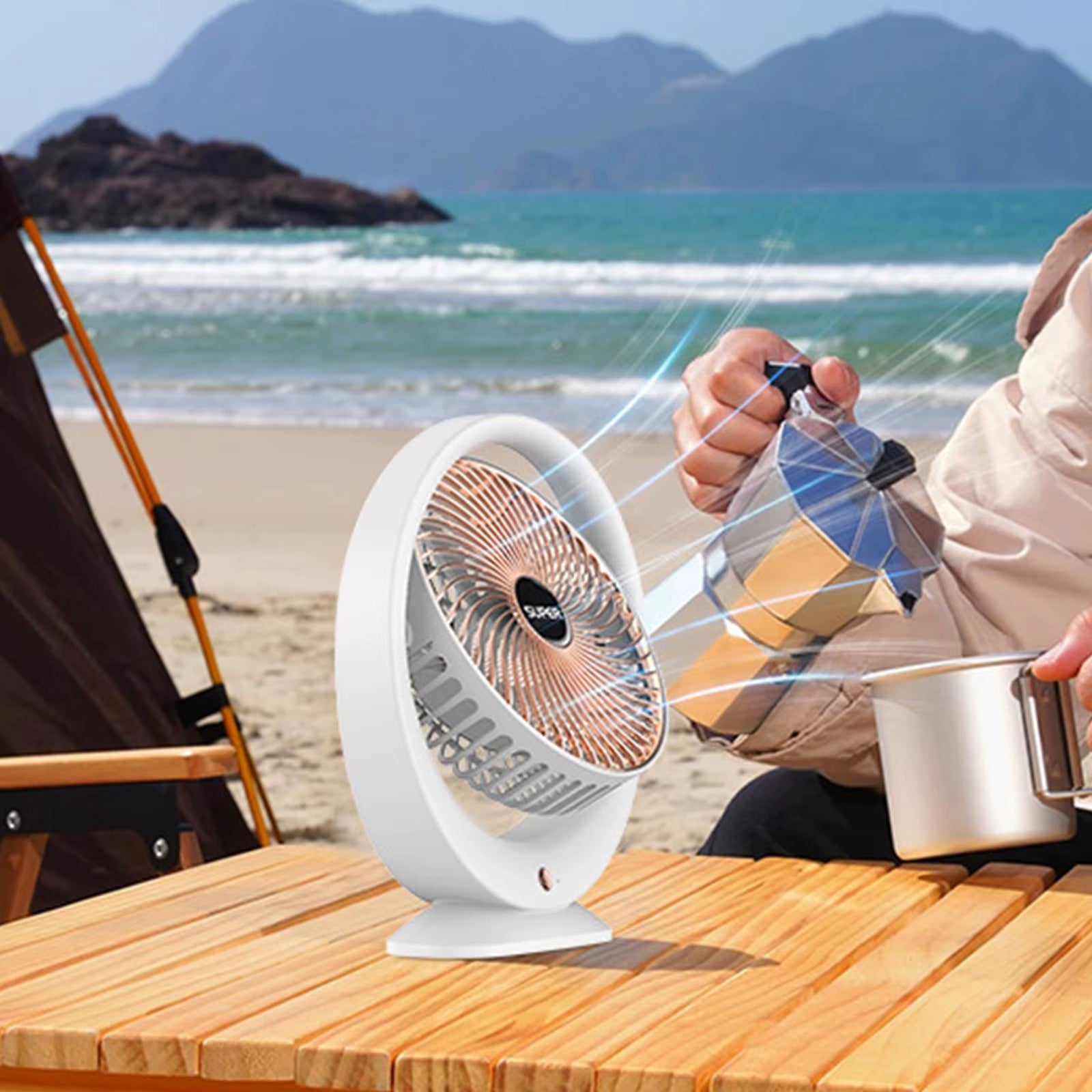 Desktop Fan Removable Fan Cover Silent Personal Fan for Travel Bedroom Home Portable Desk Fan Table Fan Mini Fan Rechargeable