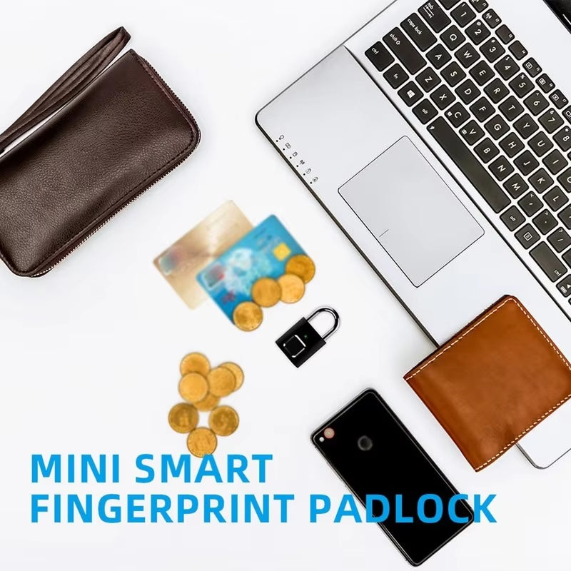 Smart Padlock Door Lock 0.1 Second Unlock Portable Anti-Theft Fingerprint Lock L34 USB Rechargeable Fingerprint Lock Drawer Lock