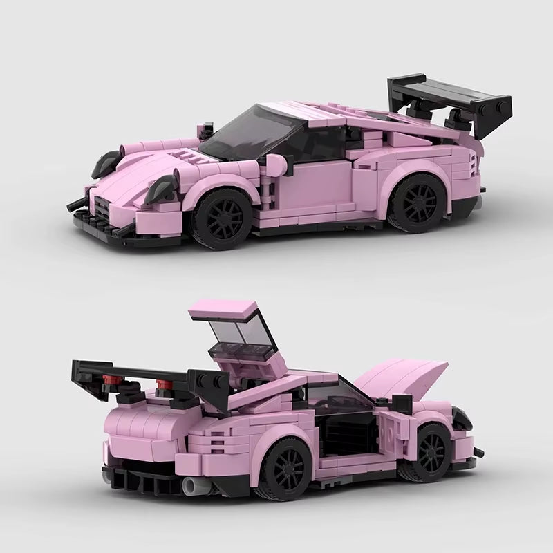 MOC Model City Racing Car Speed Champions Sports Building Blocks Bricks Sets Technique Supercar Racers Vehicles Kits Toys Gift
