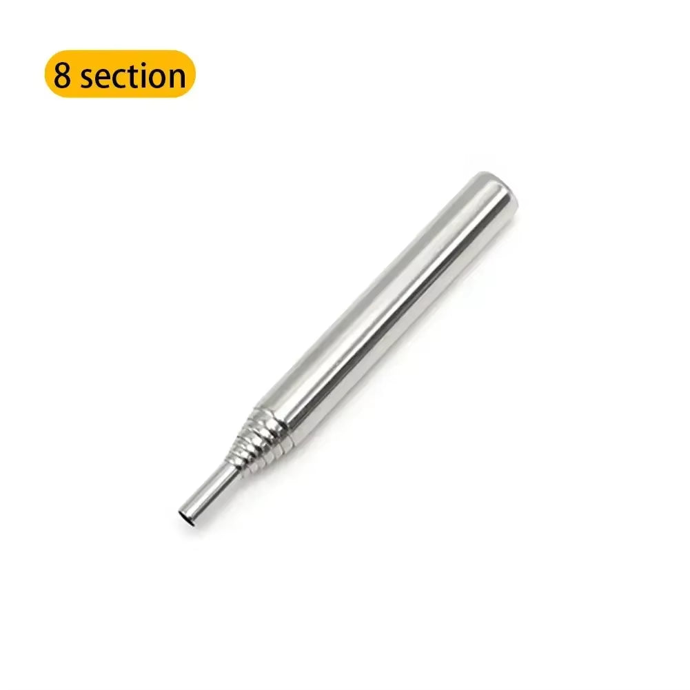 Blow Fire Tube Mouth Blowpipe Stainless Steel Telescopic Fire Blower Mini Portable Outdoor Camping Cooking Blowing Fire Stick