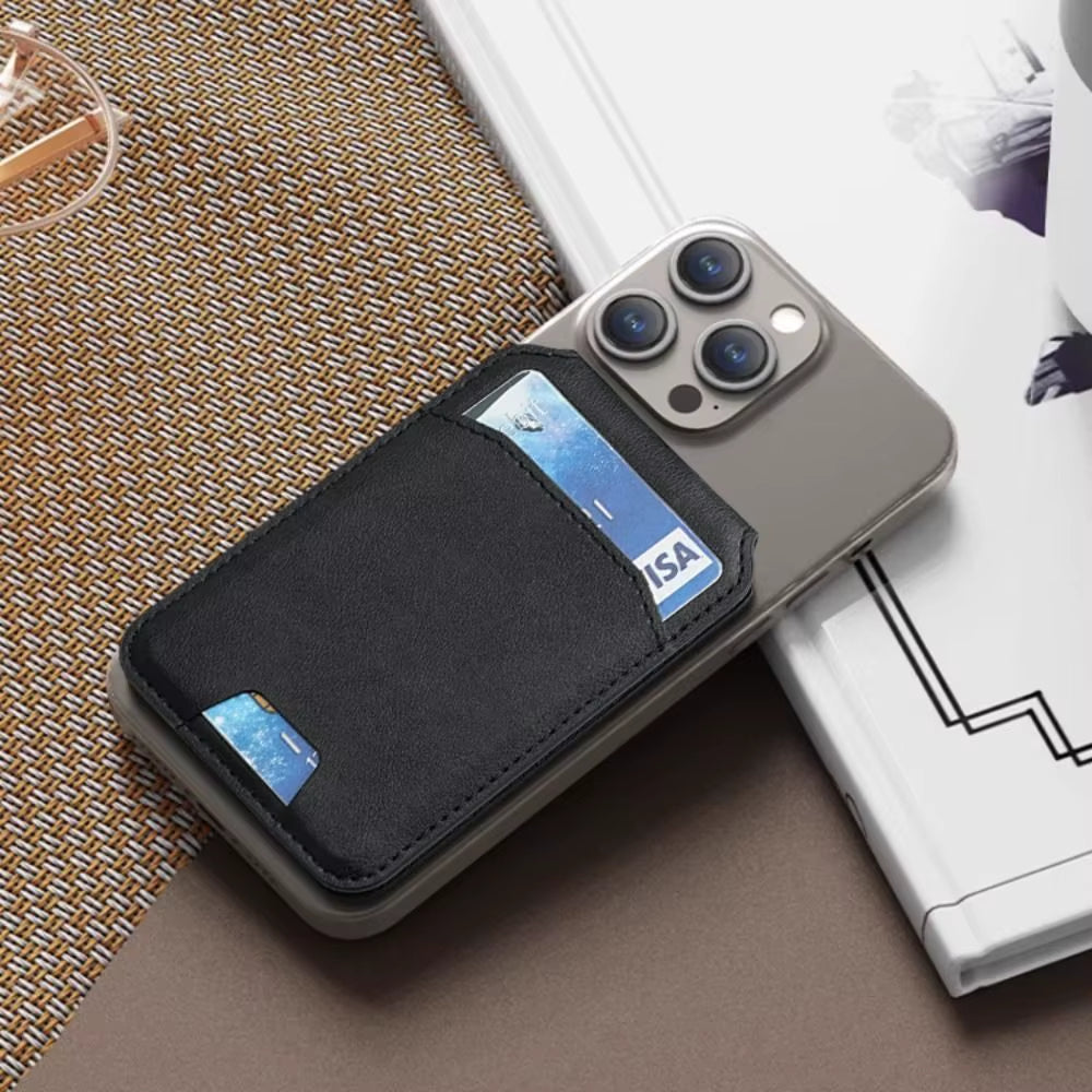 For Magsafe Wallet Phone Card Holder Accessories Safety Magnetic Wallet Stand Anti-Theft Leather for Iphone 15 14 13 Promax