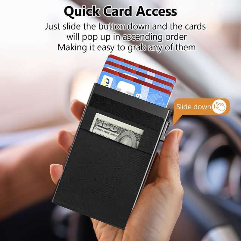 Men'S Minimalist Casual Plain Slim Cardholder, Business - Style Card Wallet for Men, Portable Solid Multi - Card Carrier for Office & Everyday Use Compact Storage Organizer, Cash Slot