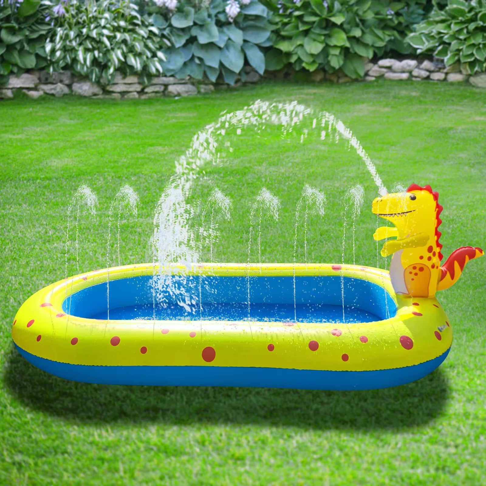 Inflatable Dinosaur Fountain Pool Outdoor Water Toys Fountain Pool Swimming Pool