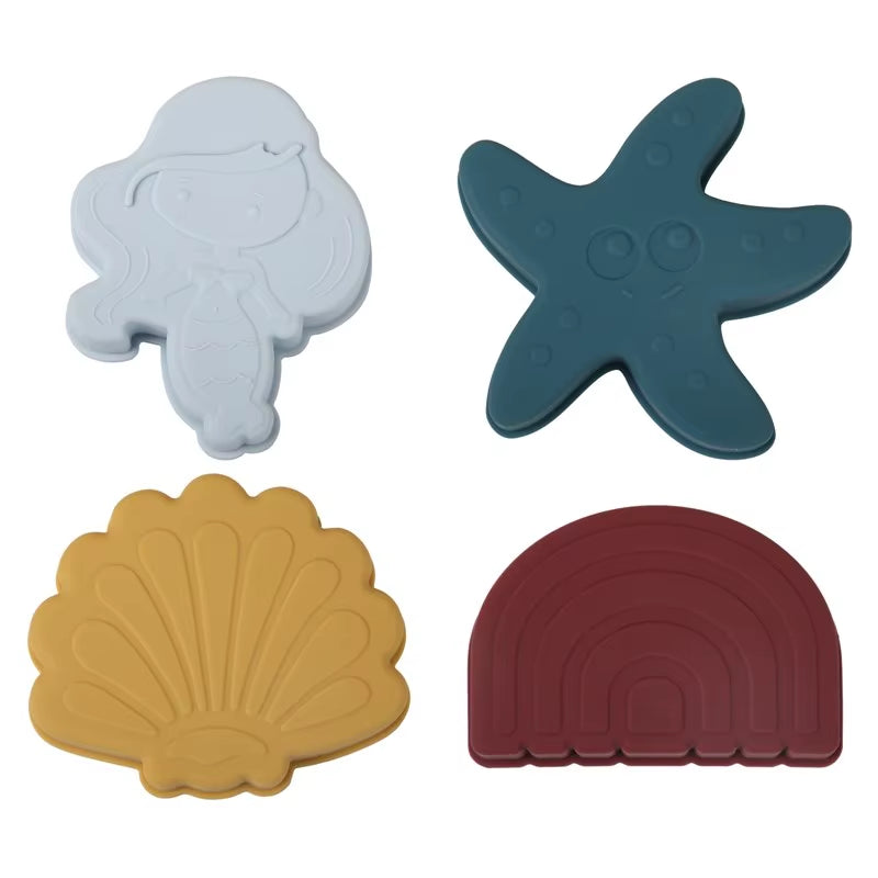 Summer Beach Toy for Kids Soft Silicone Sandbox Set Beach Game Toy for Send Children Beach Play Sand Water Play Tools Beach Cart