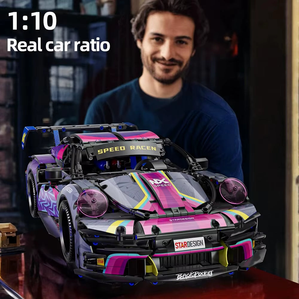 1611PCS Sports Car Building Blocks Toys Boys or Adults Kits,1:10 MOC Building Set Raceing Car Model,Cars for Boys No Box