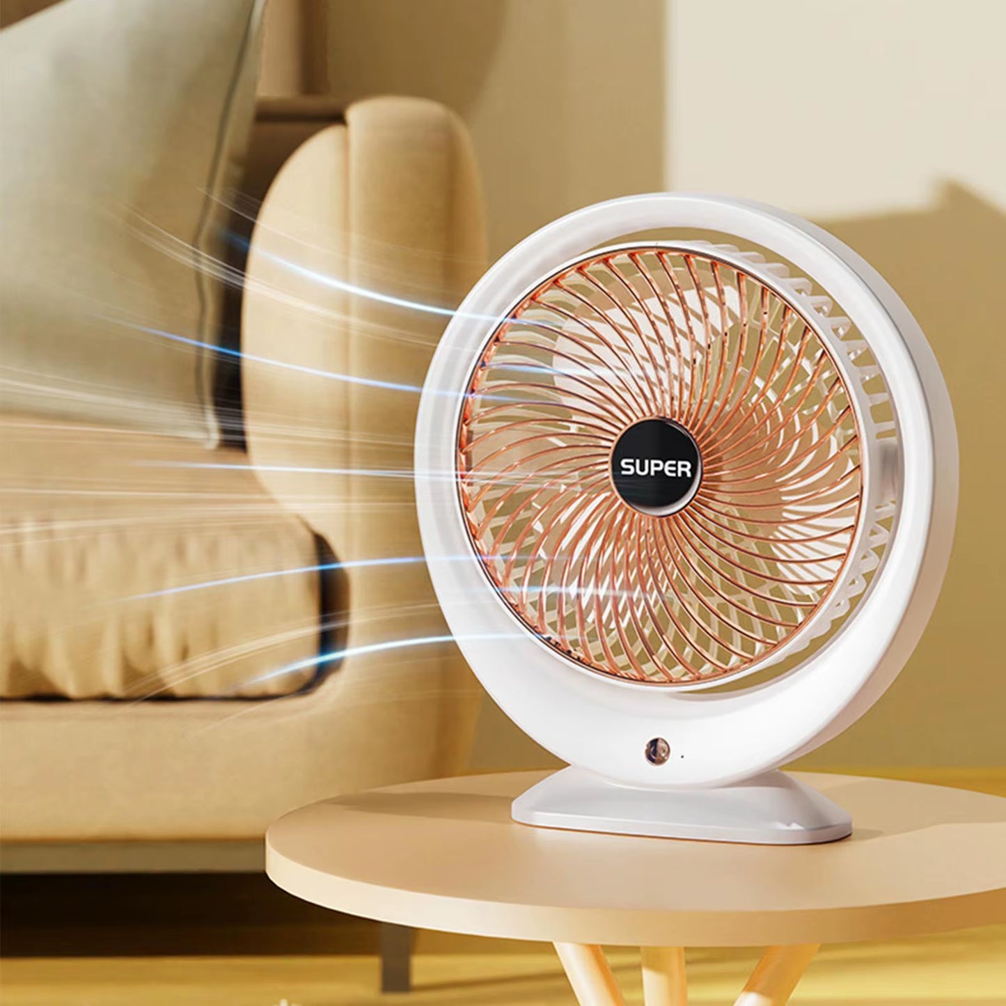 Desktop Fan Removable Fan Cover Silent Personal Fan for Travel Bedroom Home Portable Desk Fan Table Fan Mini Fan Rechargeable