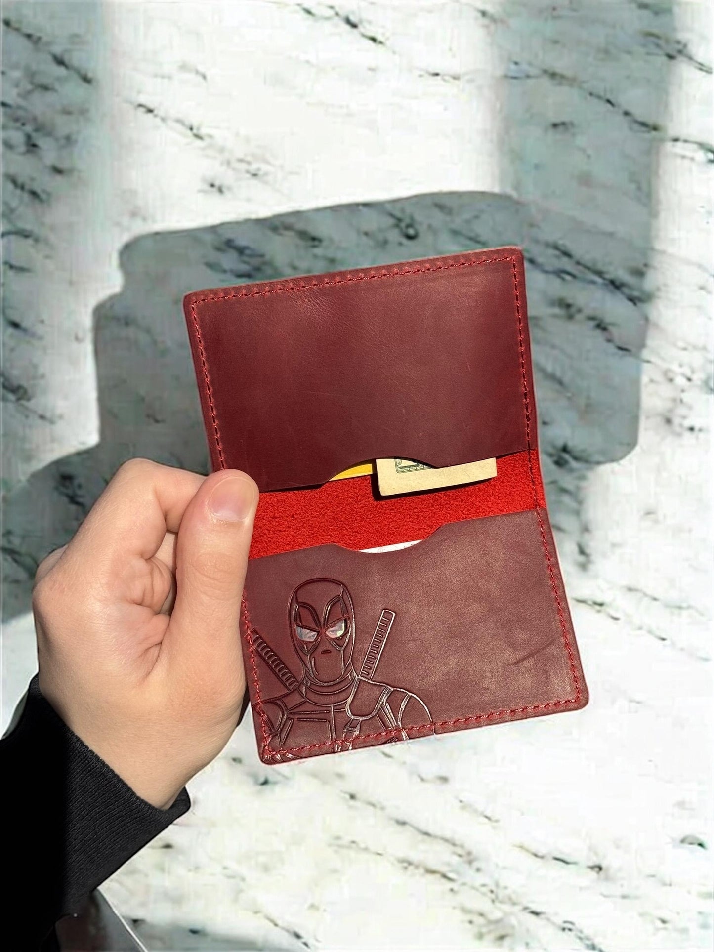 Hero ID Wallet - Genuine Leather Wallet with Super Hero Mask