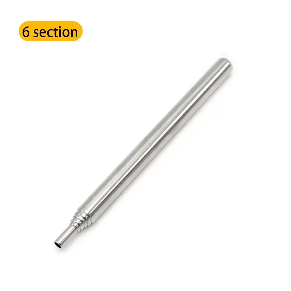 Blow Fire Tube Mouth Blowpipe Stainless Steel Telescopic Fire Blower Mini Portable Outdoor Camping Cooking Blowing Fire Stick