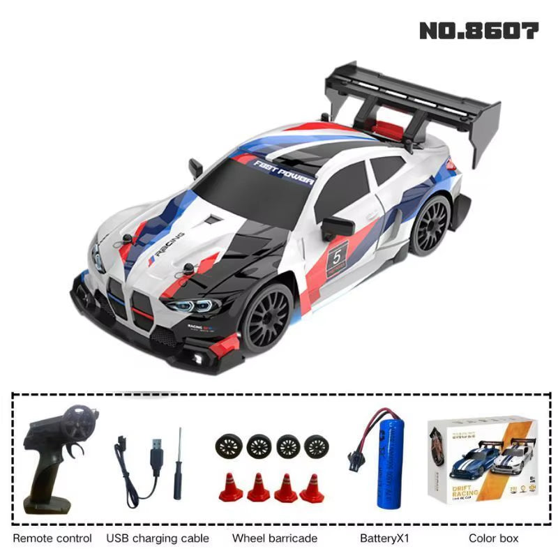 1:24 RC Drift Vehicle, Mustang 4WD Cars, Racing Car with Remote Control, Gift, Competition Racing Car, Children'S Toy