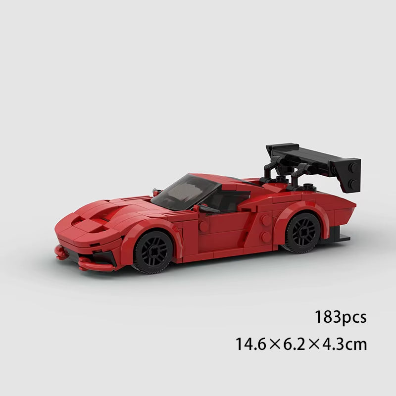 MOC Model City Racing Car Speed Champions Sports Building Blocks Bricks Sets Technique Supercar Racers Vehicles Kits Toys Gift