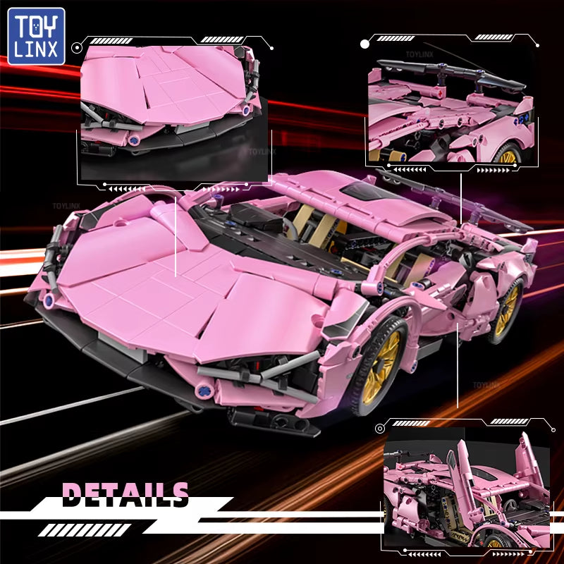 Toylinx Technolog or Speeding Vehicle Building Blocks Car Racing Bricks Toys for Children Gift for Boys and Girls