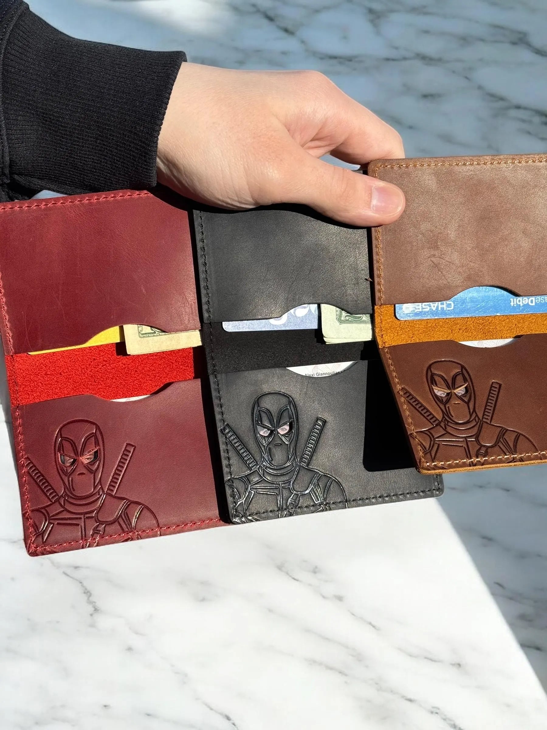 Hero ID Wallet - Genuine Leather Wallet with Super Hero Mask