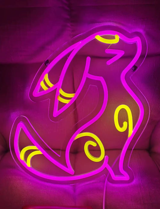 Led Aesthetic Cute Umbreon Japanese Anime Room Neon Flex Light Sign Home Room Wall Decor Kawaii Anime Bedroom Decoration Mural