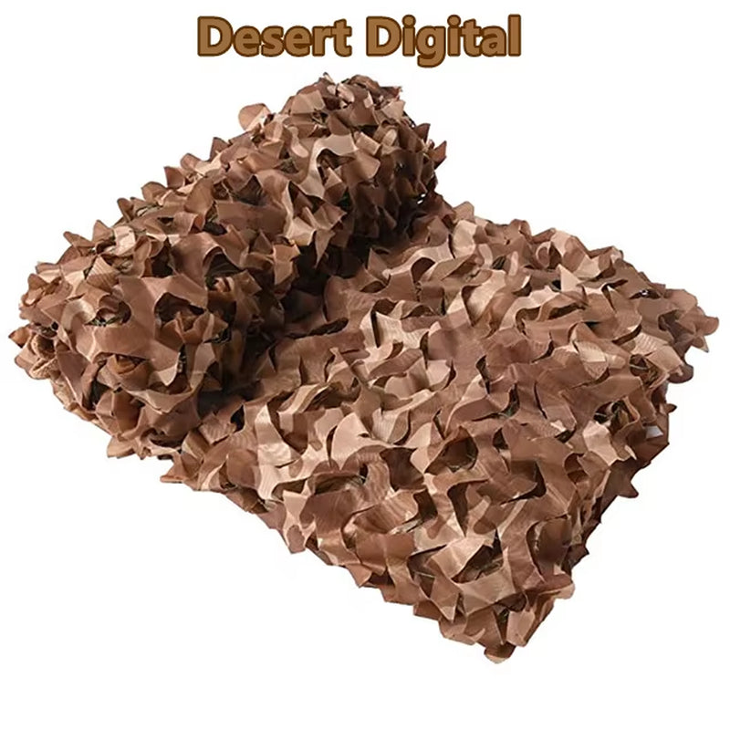 1.5Mx1M 4Mx5Mcamouflage Nets White Blue Beige Desert for Hunting Hiding Mesh Outdoor Awning Garden Shading Gazebo