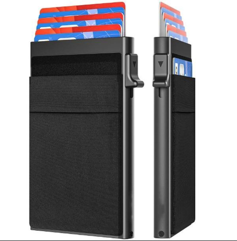 Men'S Minimalist Casual Plain Slim Cardholder, Business - Style Card Wallet for Men, Portable Solid Multi - Card Carrier for Office & Everyday Use Compact Storage Organizer, Cash Slot