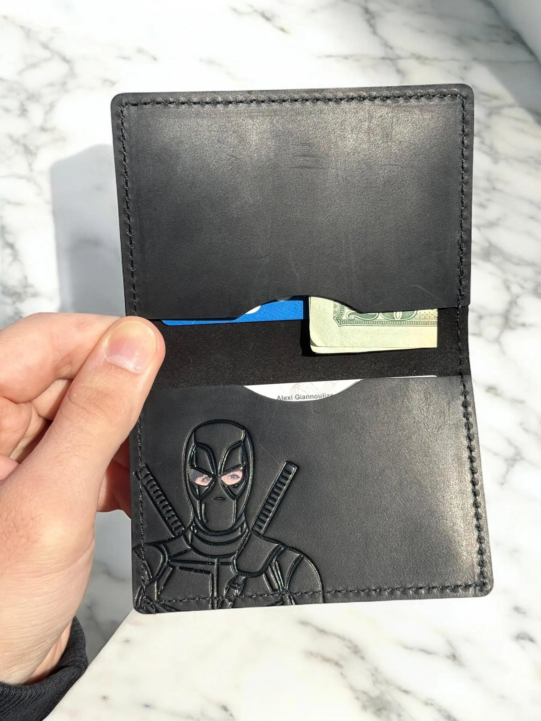 Hero ID Wallet - Genuine Leather Wallet with Super Hero Mask
