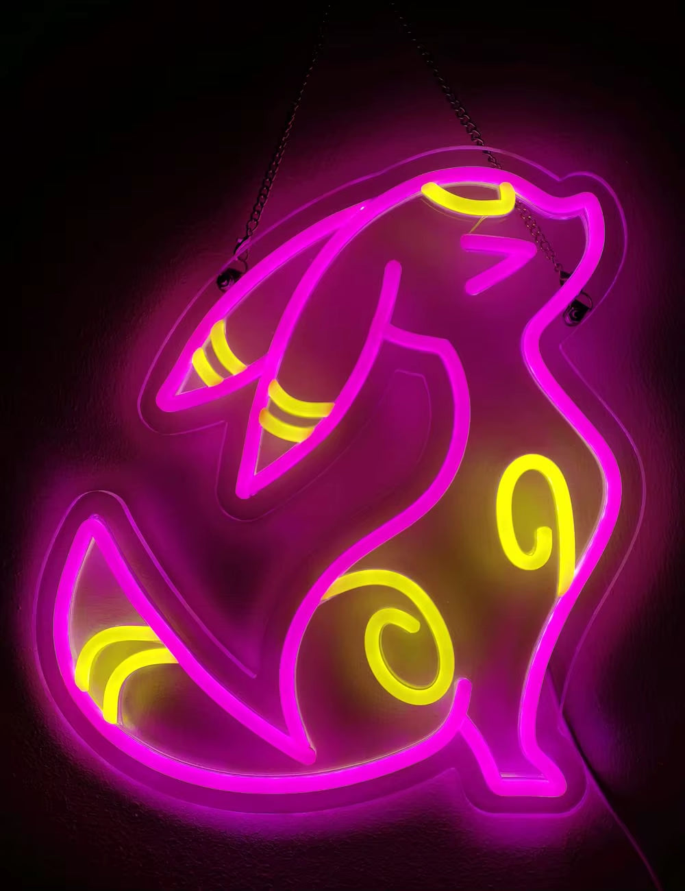 Led Aesthetic Cute Umbreon Japanese Anime Room Neon Flex Light Sign Home Room Wall Decor Kawaii Anime Bedroom Decoration Mural