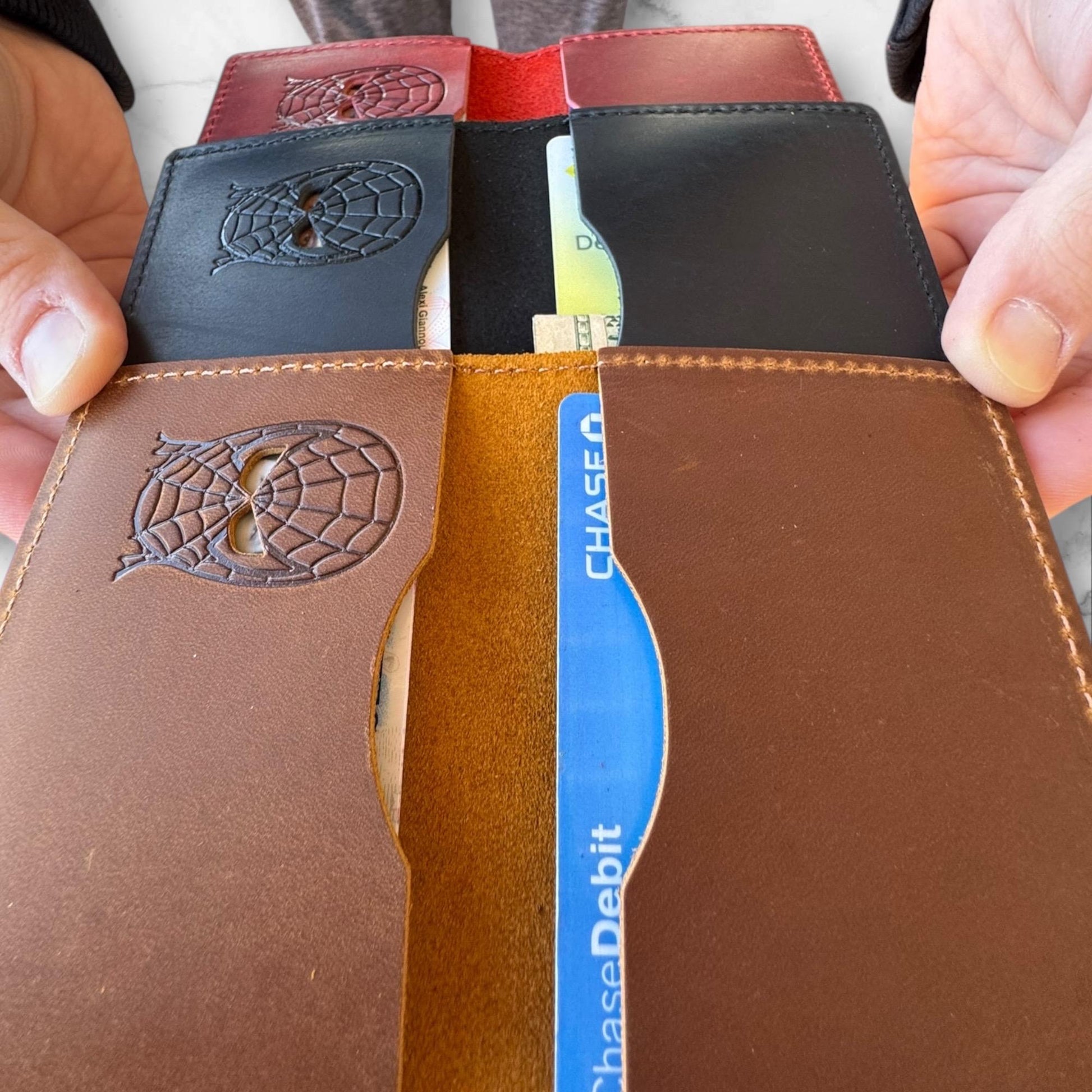 Spider ID Wallet - Genuine Leather Wallet with Super Hero Mask