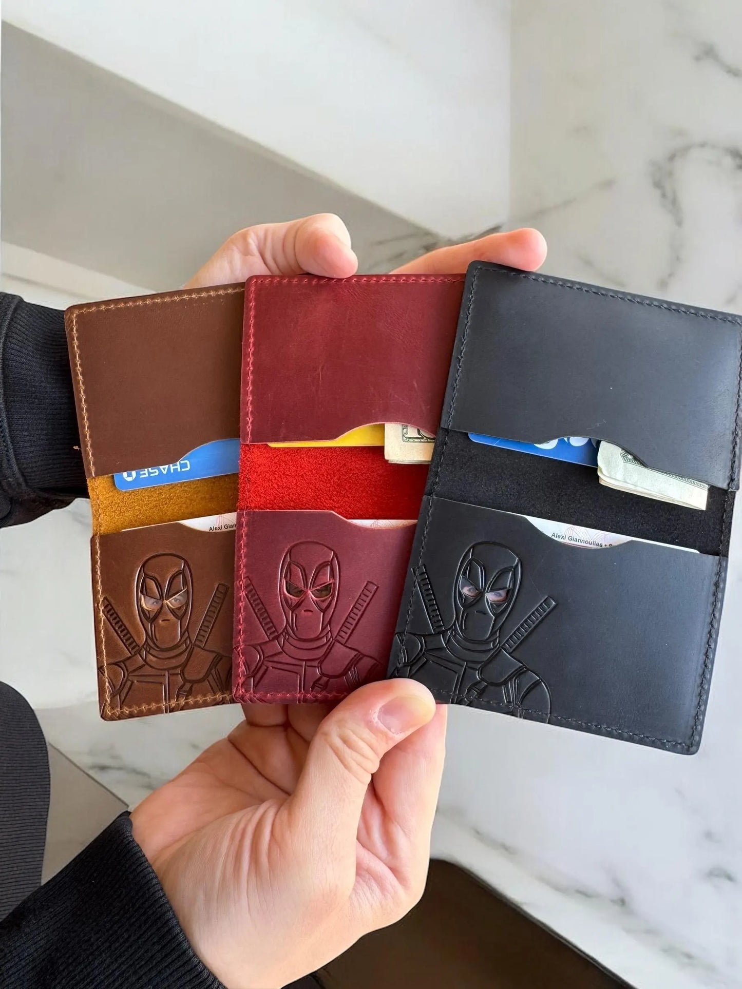 Hero ID Wallet - Genuine Leather Wallet with Super Hero Mask