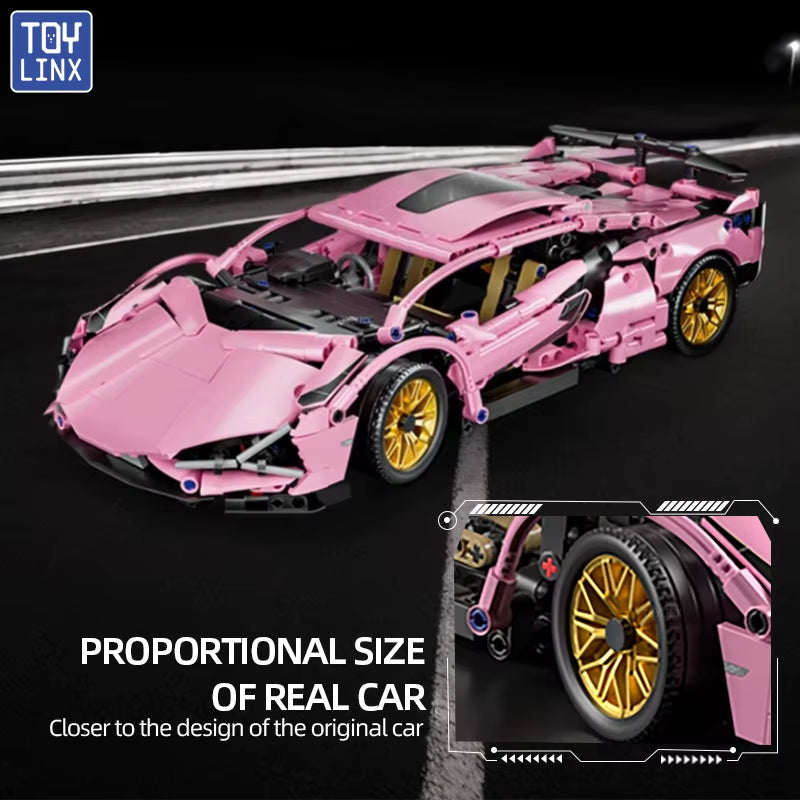 Toylinx Technolog or Speeding Vehicle Building Blocks Car Racing Bricks Toys for Children Gift for Boys and Girls
