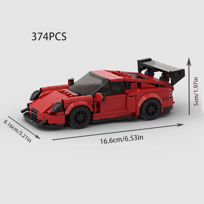 MOC Model City Racing Car Speed Champions Sports Building Blocks Bricks Sets Technique Supercar Racers Vehicles Kits Toys Gift