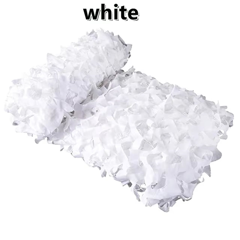 1.5Mx1M 4Mx5Mcamouflage Nets White Blue Beige Desert for Hunting Hiding Mesh Outdoor Awning Garden Shading Gazebo
