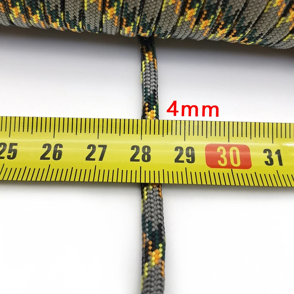 4 Size Dia.4Mm 7 Stand Cores Paracord for Survival Parachute Cord Lanyard Camping Climbing Camping Rope Hiking Clothesline