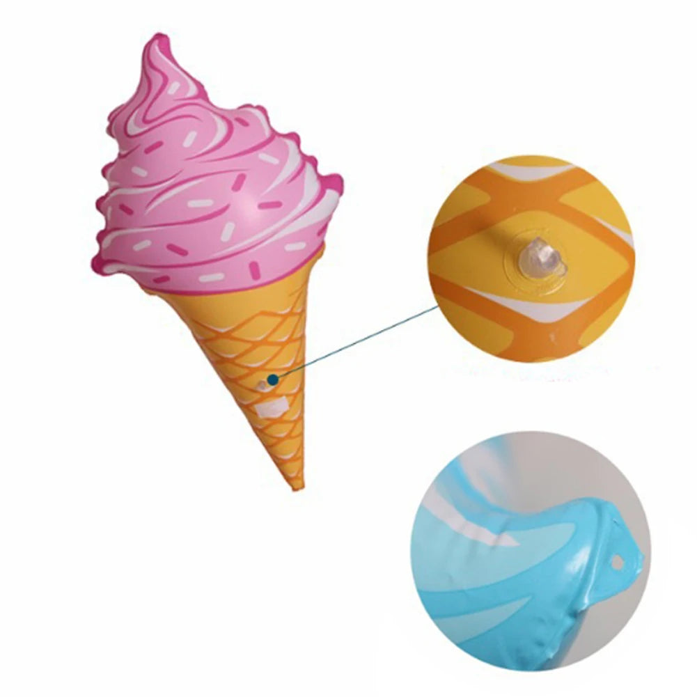 Summer Outdoor Creative Floats Cute Giant Inflatable Ice Cream Swim Ring Lounger Pool Party Swimming Pool Floats for Adults