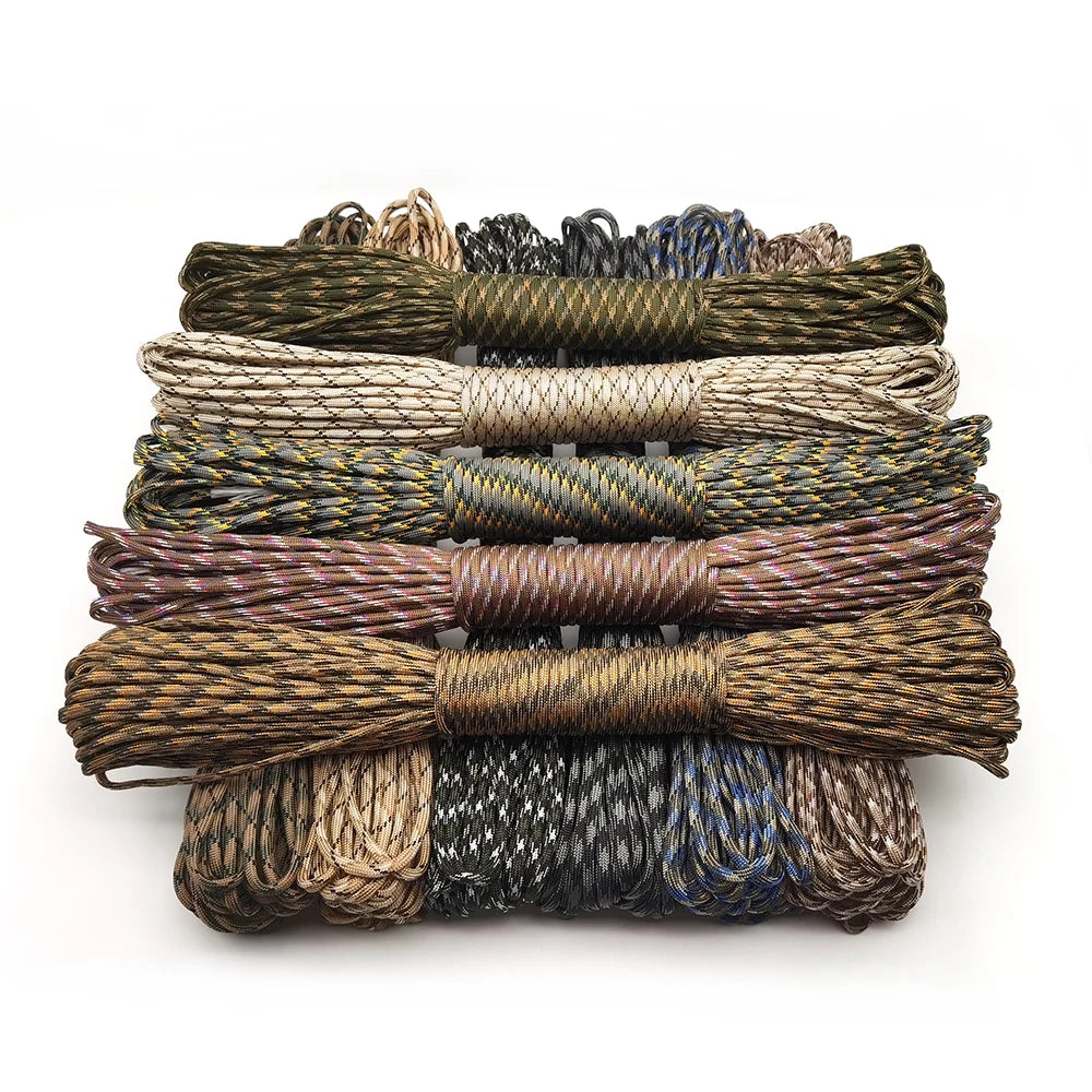 4 Size Dia.4Mm 7 Stand Cores Paracord for Survival Parachute Cord Lanyard Camping Climbing Camping Rope Hiking Clothesline
