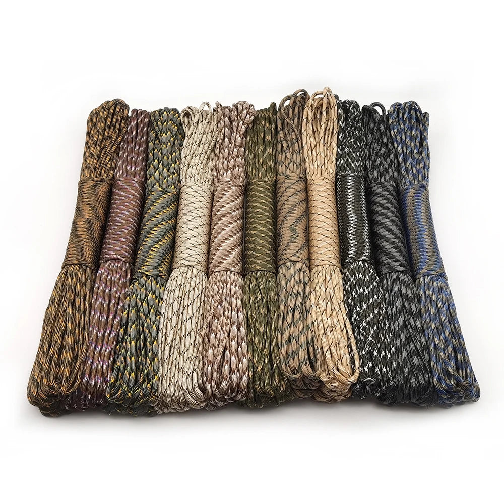 4 Size Dia.4Mm 7 Stand Cores Paracord for Survival Parachute Cord Lanyard Camping Climbing Camping Rope Hiking Clothesline