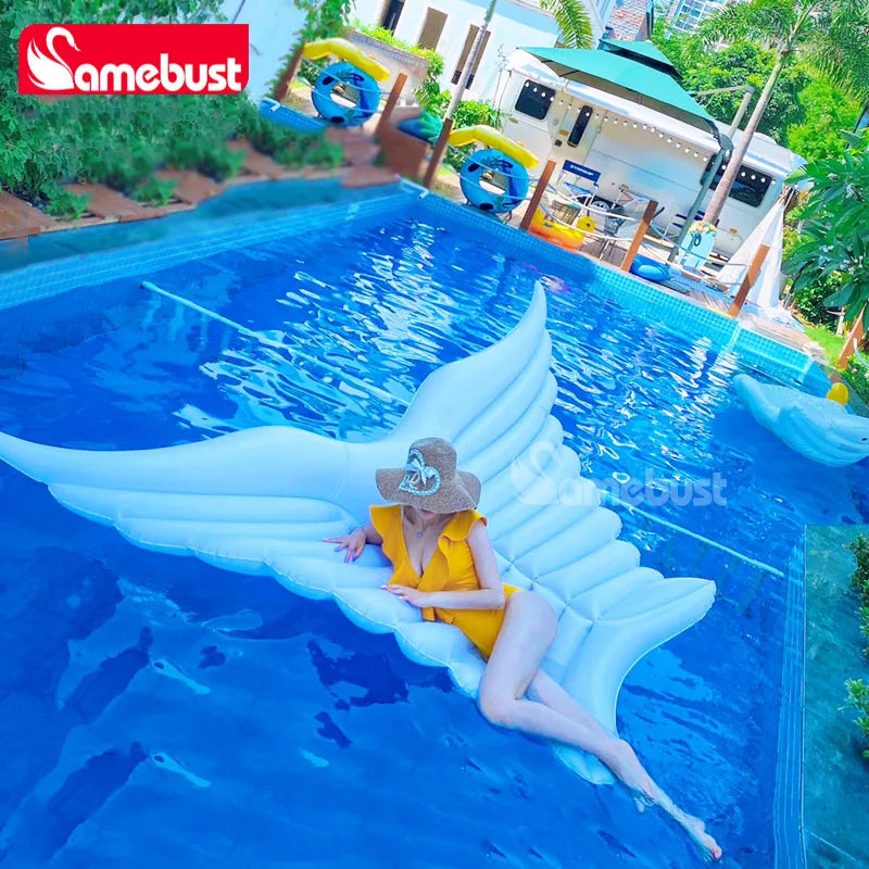Inflatable PVC Floating Row Butterfly Pool Floats Angel Wings Water Floating