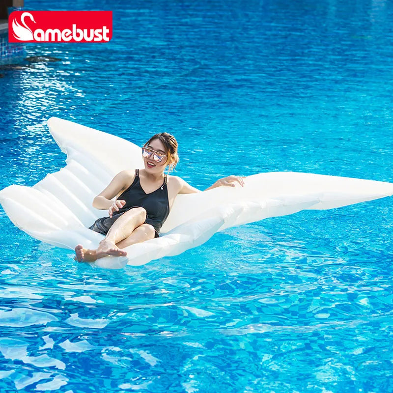 Inflatable PVC Floating Row Butterfly Pool Floats Angel Wings Water Floating