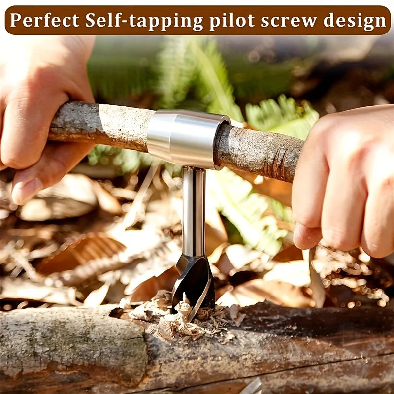 Auger Wrench Outdoor Survival Hand Drill Survival Gear Tool Sports Jungle Crafts Camping Bushcraft Accessories