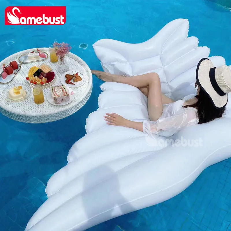 Inflatable PVC Floating Row Butterfly Pool Floats Angel Wings Water Floating