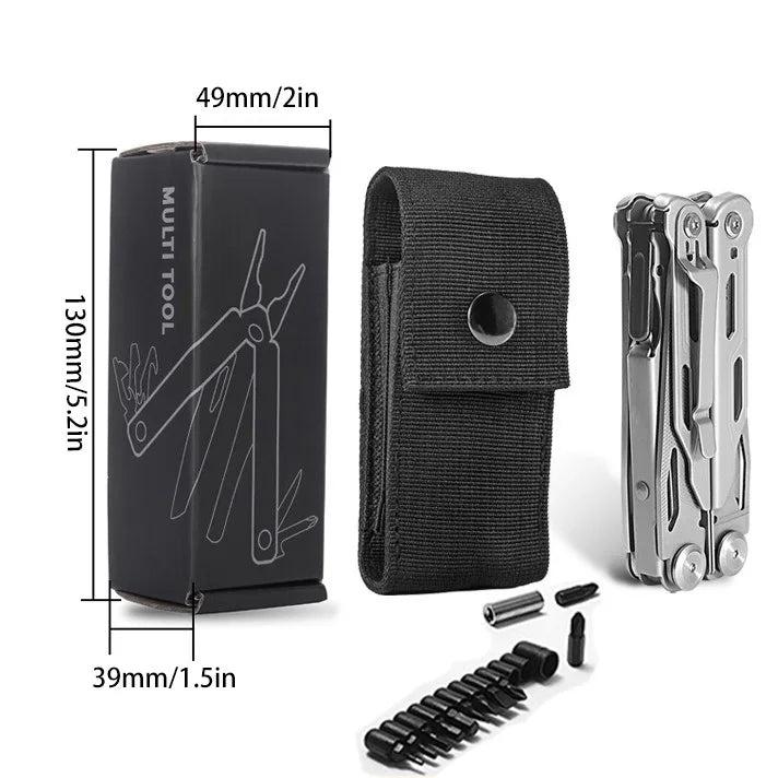 1Piece Multifunctional Camping Pliers Cutter Screwdriver Tool, Outdoor Military Tactical Survival Multitool Pocket Folding Knife