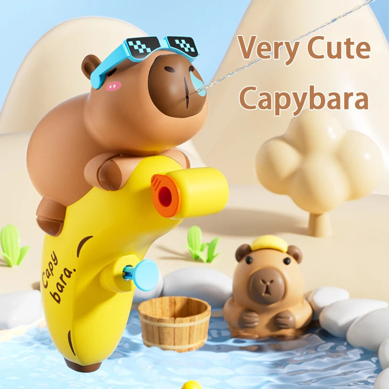 New Capibara Water Gun Toy for Children Cartoon Press-Type Capybara Toy Water Gun Outdoor Water Games Toy Swimming Pool Parts