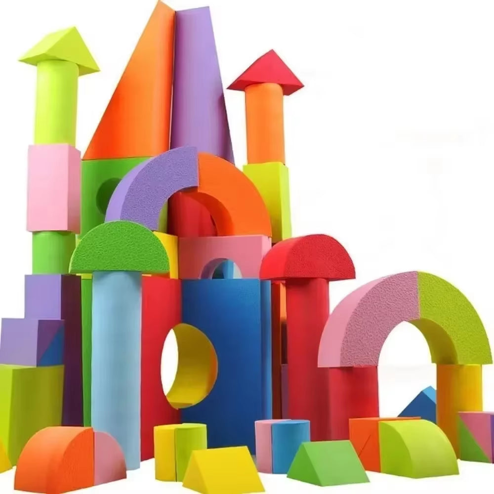 50Pcs EVA Large Safe Building Blocks Big Foam Colorful Construction Toys Kids Learning Educational Toy EVA Construction Set 2025