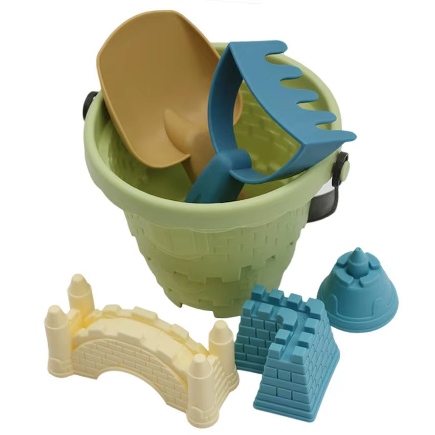 Summer Beach Toy for Kids Soft Silicone Sandbox Set Beach Game Toy for Send Children Beach Play Sand Water Play Tools Beach Cart