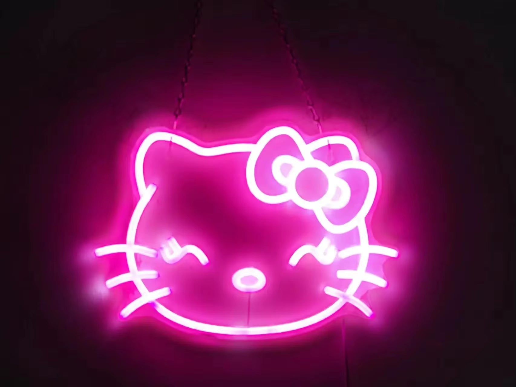 Hello Kiity Anime Led Night Lights Neon Light Holiday Lighting Ambience Room Decoration Gift for Girl Kid Wall Decor Accessories